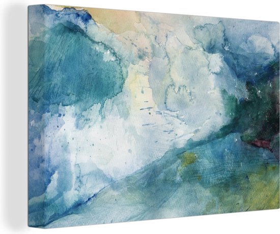 Schilderijen - Storm - Waterverf - 60x40 cm Wanddecoratie bol.com