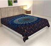 XXL sprei Mandala Amba blauw tweepersoonsbed sprei |  decoratief wandtapijt boho-stijl MA6716