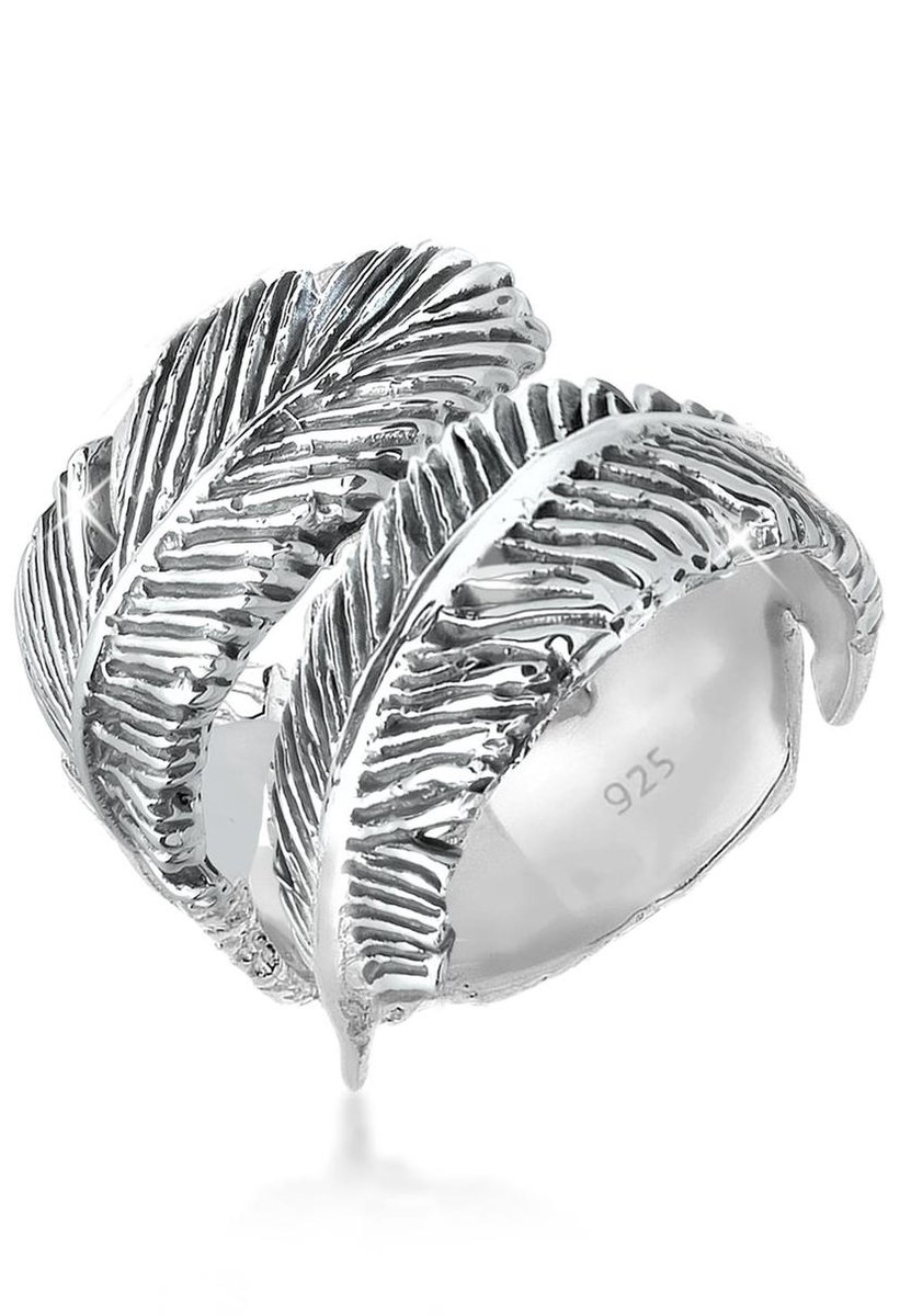 Elli - Ring - Dames Wikkel Veer Boho Trend in 925 Sterling Zilver - Dames
