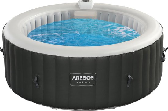 AREBOS Bubbelbad Voor 4 personen - Hottub Ø 180 cm - met Accessoires - met LED