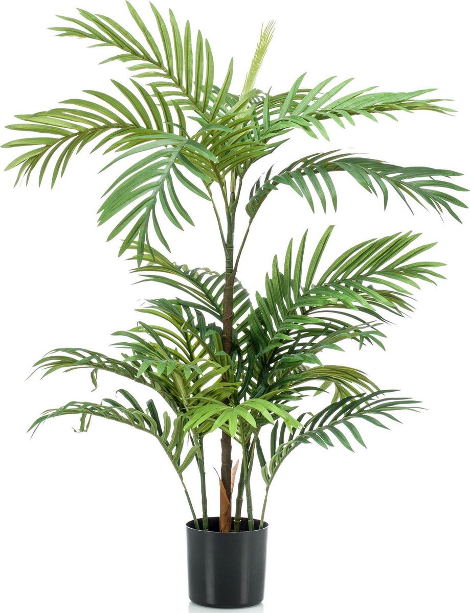 Groene kunstplant Phoenix Palmboom 90 cm in pot - Mooie decoratie kunstplanten voor binnen