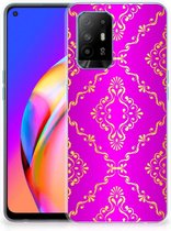 GSM Hoesje OPPO A94 5G | Reno5 Z Beschermhoesje Barok Roze