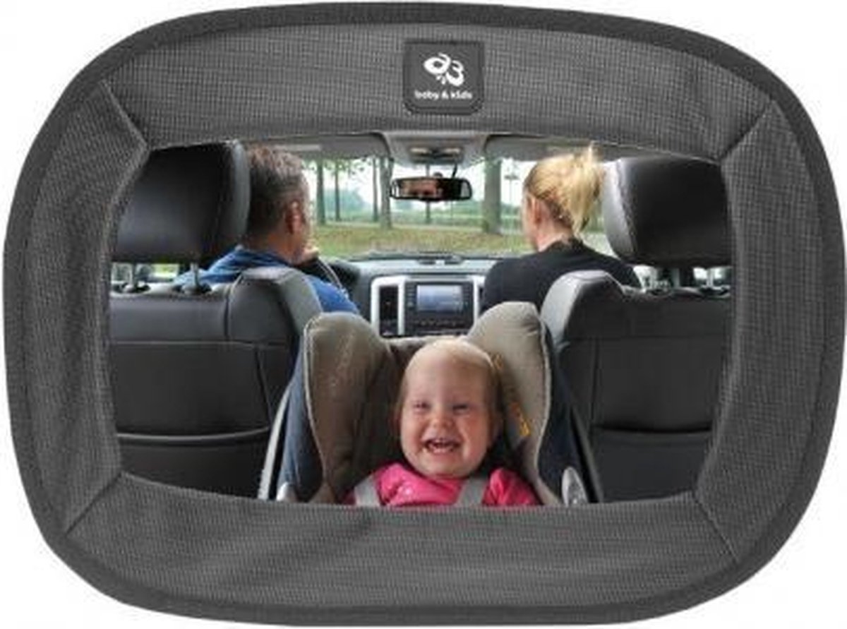 A3 Baby & Kids extra grote autospiegel - zwart A3 Baby & Kids extra grote autospiegel - zwart