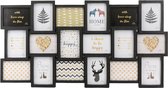 Decopatent® XL Collage de cadre photo pour 18 photos de (13x18 & 18x13 Cm) - Cadres photo photo - Cadre photo avec 18 cadres photo - 101 x 52 Cm