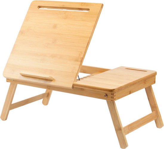 Decopatent Luxe dienblad met uitklapbare pootjes – Bamboe hout