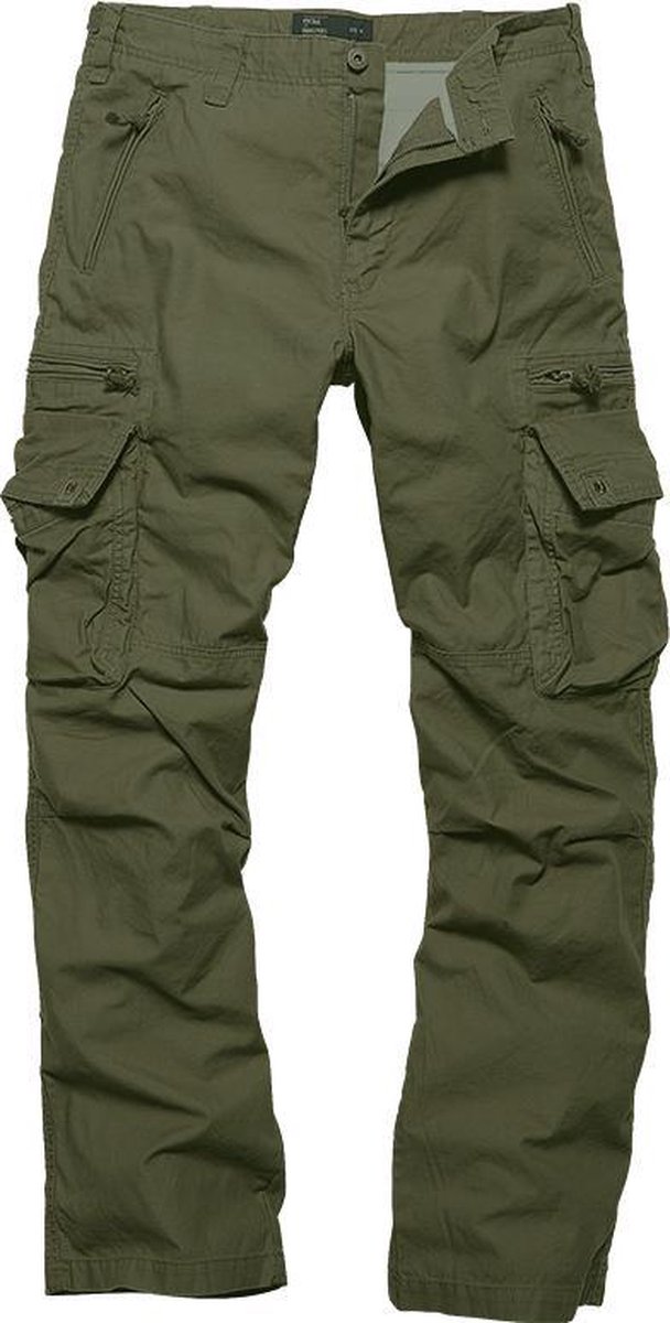 Vintage Industries RICO PANTS Heren Stoffen broek Groen