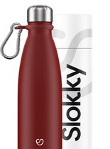 Slokky - Matte Red Thermosfles & Karabijnhaak - 500ml