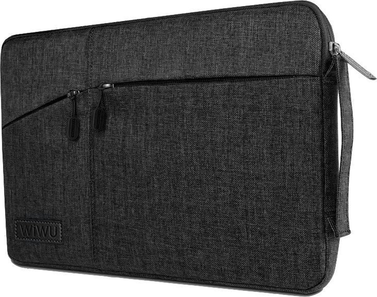Laptoptas geschikt voor MicroSoft Surface Pro X - 12 inch Pocket Laptop & Macbook Sleeve - Zwart