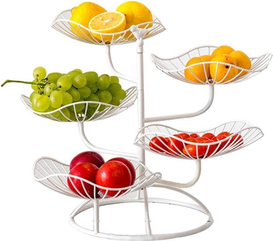 Paniers de fruits Fruit Etagere Fruit métal Stand 5 Tier creux Fruit Bowls  exquis... | bol.com