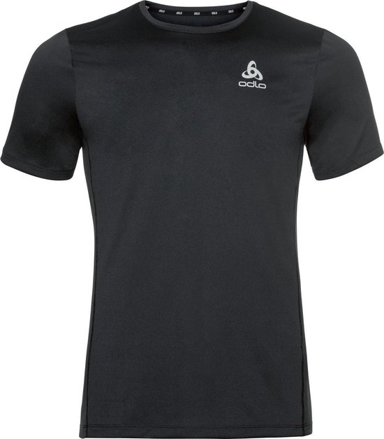 Odlo - Element Light Print T-shirt - Zwarte Hardloopshirts - Zwart