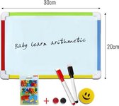 Magneet letters en cijfers - Magneet speelgoed - Montessori speelgoed - Rekenen - Tekenen - Whiteboard magneten - 104 Stuks - Inclusief Whiteboard Met Gum & Stift