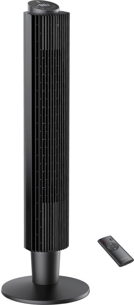 Torenventilator - 41W - in hoogte verstelbare ventilator - staande ventilator met afstandsbediening - zwart