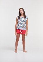 Woody pyjama meisjes/dames - gekleurde vlekken - 211-2-YPC-Z/910 - maat 152