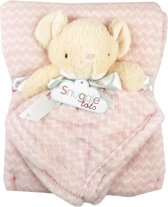 Snuggle Tots - Geschenkset  Dekentje + Muizen Knuffeldoek - Roze