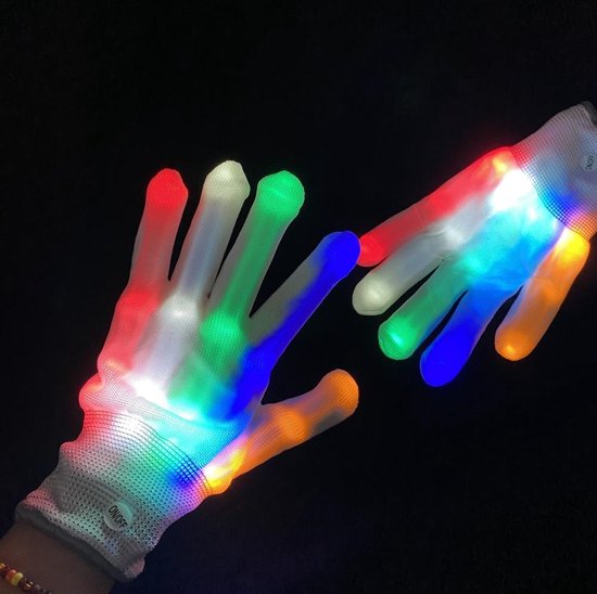 LED Handschoenen Multicolor · Lichtgevende Handschoenen · LED Gloves · Mix  · Geel ·... | bol