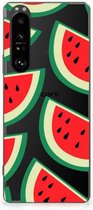 Telefoon Hoesje Sony Xperia 1 III Hoesje Bumper Doorzichtig Watermelons
