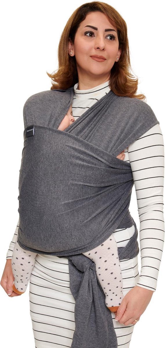 Baby Garden draagdoek grijs - Ergonomisch - Original - Inclusief slabbetje van $ — afbeelding 2