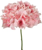 Viv! Home Luxuries Hortensia - zijden bloem - roze - 48cm - topkwaliteit