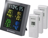 Bresser Weerstation - Climatemp Hygro Quardo - Grijs - Incl. 3 Sensoren & Kleurendisplay