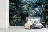 Behang - Fotobehang Planten - Jungle - Water - Breedte 420 cm x hoogte 280 cm