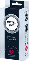 Mister Size - MISTER.SIZE 60 mm Condooms 10 stuks - Glijmiddel - Condooms - Vibrator - Penis - Buttplug - Sexy - Tril ei - Erotische - Man - Vrouw - Heren - Dames