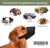 Diervriendelijke muilkorf zwart - maat XL - 20 cm snuit omvang & 9 cm snuit lengte - ideaal voor grotere honden - tegen bijten, happen, slopen en poep eten - machine wasbaar - adem