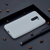 Voor Xiaomi Pocophone F1 Candy Color TPU Case (wit)