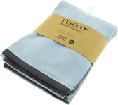 Tiseco Solid Theedoeken - Katoen - Set 3 Stuks - Blauw