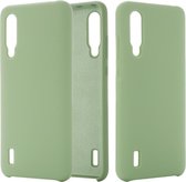 Effen kleur Vloeibare siliconen valbestendige beschermhoes voor Xiaomi Mi CC9 (groen)