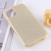 Volledige dekking TPU + PC Glittery poeder beschermende achterkant van de behuizing voor iPhone 11 (goud)
