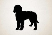 Silhouette hond - Labradoodle - S - 46x45cm - Zwart - wanddecoratie