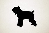 Silhouette hond - Black Russian Terrier - Zwarte Russische Terriër - XS - 25x29cm - Zwart - wanddecoratie