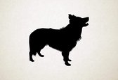 Silhouette hond - Cumberland Sheepdog - Cumberland-herdershond - S - 45x51cm - Zwart - wanddecoratie