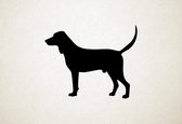 Silhouette hond - Artois Hound - Artois Hound - XS - 24x30cm - Zwart - wanddecoratie