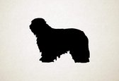 Silhouette hond - Bergamasco - S - 45x60cm - Zwart - wanddecoratie