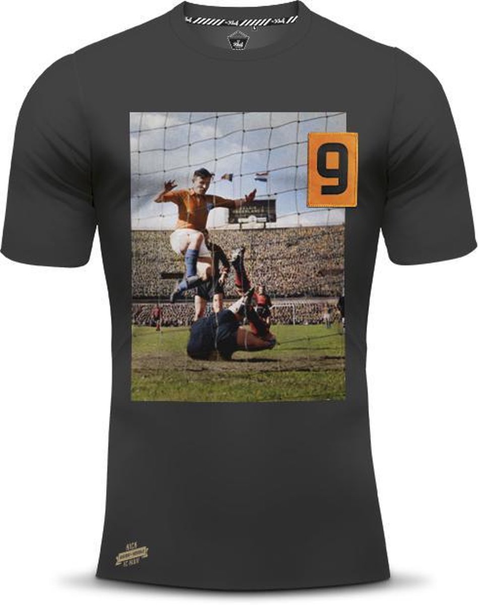 FC Kluif Abe Lenstra '9' t-shirt - Maat S / Small - Voetbal lifestyle shirt - Anthraciet