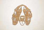 Wanddecoratie - Hond - Welshe springerspaniel - XS - 26x25cm - Eiken - muurdecoratie - Line Art