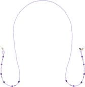 Jobo By JET - Zonnebril koord - Paars - Lila - Kralen - Parels - Dames zonnebril ketting