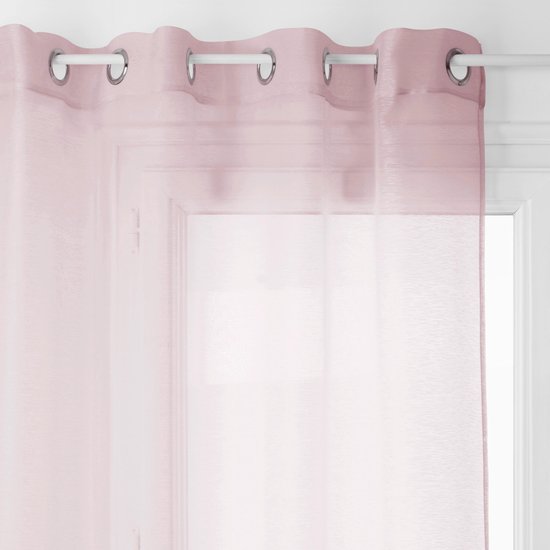 Atmosphera Curtain Moly rose - Prêt à l'emploi avec des anneaux - Couvre-rideaux - 135 x 240 cm