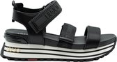 Liu Jo Maxi Wonder Sandal 7 Dames Sandalen - Zwart/Wit - Maat 38