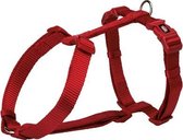 Trixie hondentuig premium h-tuig rood - 60-87x2,5 cm - 1 stuks