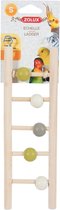 Zolux ladder hout 5 treden met kralen - 1x7x23,5 cm - 1 stuks