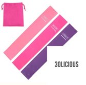 30LICIOUS - Sportartikelen - Weerstandsbanden 3 stuks - Roze