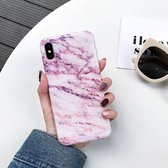 Volledige dekking Glossy Marble Texture Schokbestendige TPU Case voor iPhone XS Max