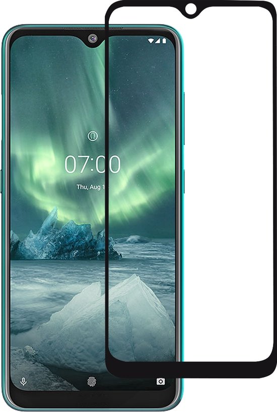 Let op type!! Voor Nokia 7 2 volledige lijm Full cover Screen Protector gehard glas film