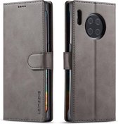 Voor Huawei Mate 30 Pro LC.IMEEKE kalfsleer Horizontaal flip lederen tas, met houder & kaartsleuven & portemonnee (grijs)