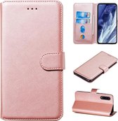 Voor Xiaomi Mi 9 Pro Classic Calf Texture Horizontal Flip PU Leather Case, met houder & kaartsleuven & portemonnee (Rose Gold)