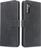Voor Galaxy Note 10 Diaobaolee Pure Fresh Texture horizontale flip lederen tas, met houder & kaartsleuf & portemonnee & fotolijst (zwart)