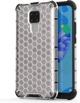 Voor Huawei Nova 5i Pro / Mate 30 Lite Shockproof Honeycomb PC + TPU Case (transparant)