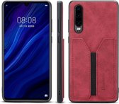 PU + TPU beschermhoes met kaartsleuven voor Huawei P30 (rood)